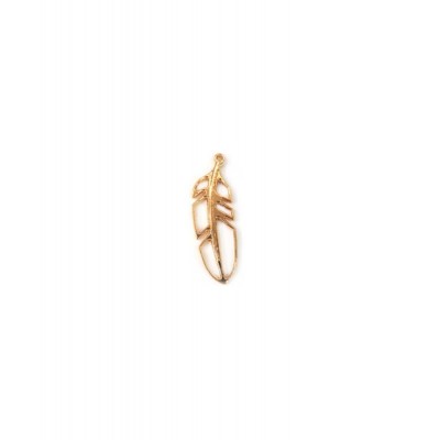Μεταλλικό Διακοσμητικό Φύλλο 50X15mm Gold_PEFEP-02